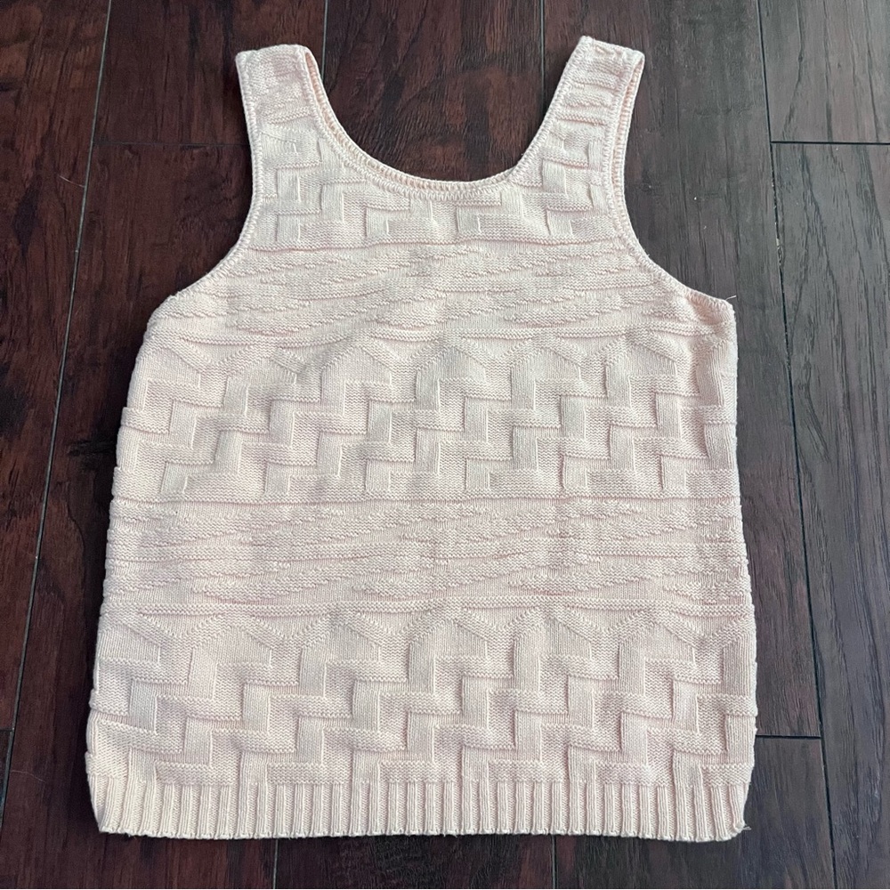 Vintage Jamenits Peach Sleeveless Sweater Size Small